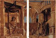 HOLBEIN, Hans the Younger Diptych with Christ and the Mater Dolorosa oil painting reproduction